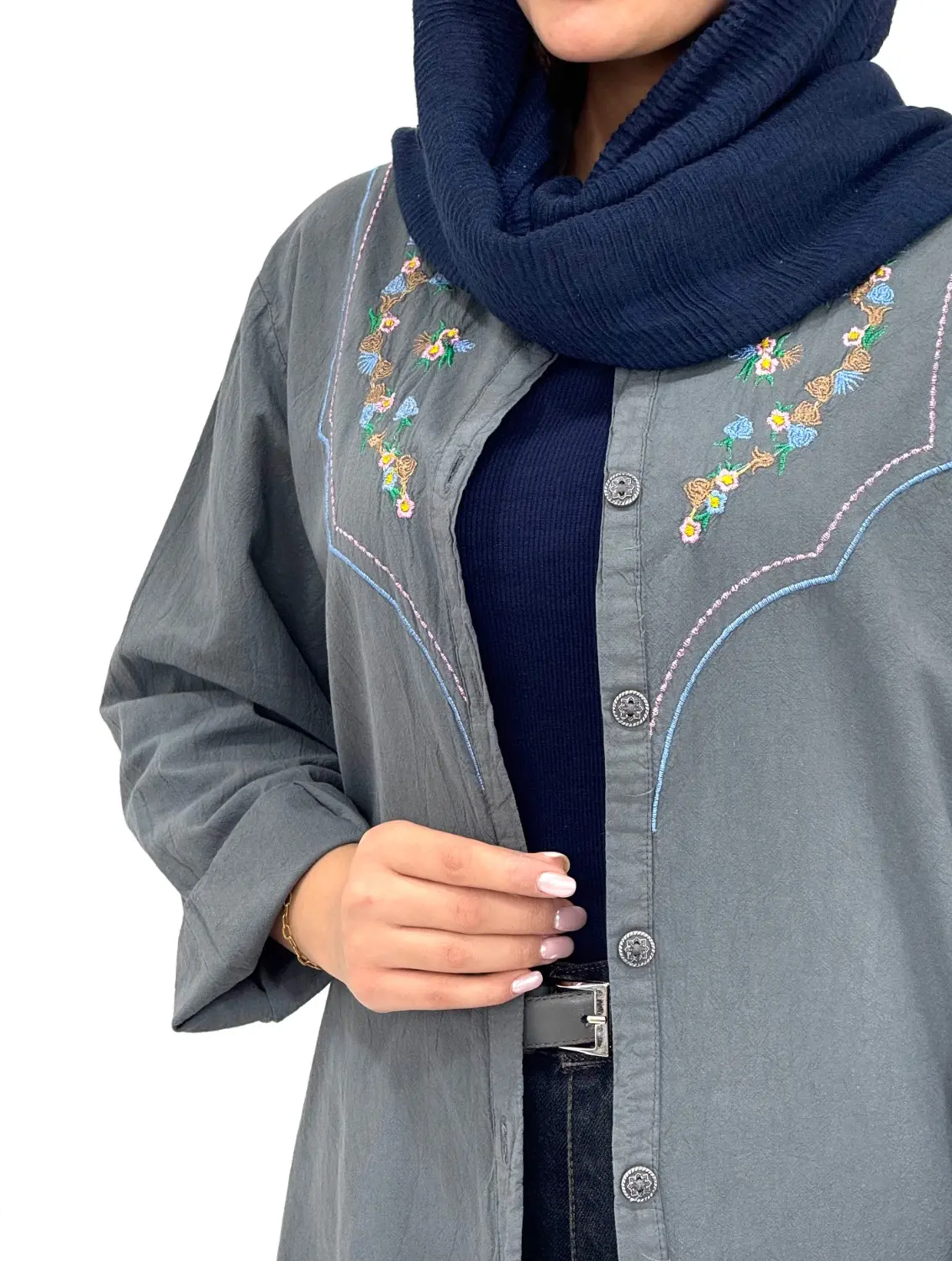 مانتو لینن گلدوزی هانا